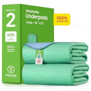 IMPROVIA® Heavy Absorbency Washable Underpads - 2 Pack