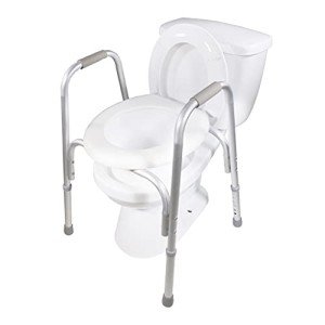 PCP Adjustable Raised Toilet Seat and Safety Frame