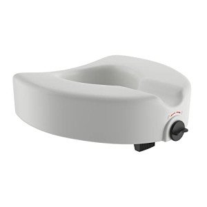 Medline Elevated Toilet Seat Riser with Antimicrobial Protection