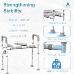 Adjustable Raised Toilet Seat with Handles