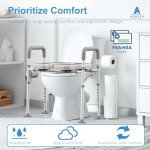 Adjustable Raised Toilet Seat with Handles
