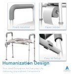 Adjustable Raised Toilet Seat with Handles