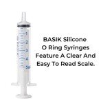 BASIK 5cc Reusable Silicone O Ring Syringe 10-Pack