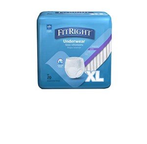 FitRight Super Adult Incontinence Underwear, X-Large, 80 Count