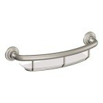Moen 16-inch Brushed Nickel Grab Bar with Shelf