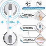 12-Inch Suction Cup Shower Grab Bar for Safety