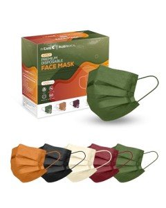 Colorful Disposable 4-Ply Face Masks - 100 Pack