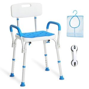 Padded Shower Chair with Arms and Back