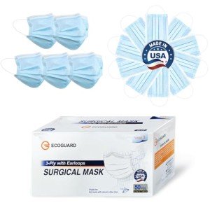 ECOGUARD ASTM Level 3 Disposable Face Masks - 50 Pack