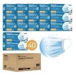 2000 Pack Blue Disposable 3-Ply Face Masks