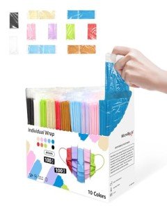 Colorful Disposable Face Masks 100 Pack, 4 Ply