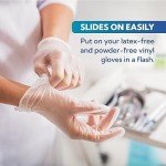 Medium Clear Disposable Vinyl Gloves, 100 Count