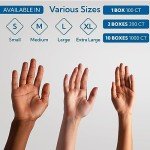 Medium Clear Disposable Vinyl Gloves, 100 Count