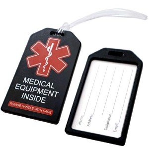 2 Pack Heavy Duty Medical Equipment Luggage Tags