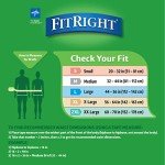 Medline FitRight OptiFit Extra+ Adult Diapers with leak stop guards, Disposable Incontinence Briefs with Taps, Moderate Absorbency, XX-Large, 60"-70", 20 Count