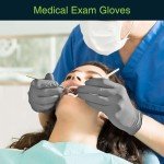 FifthPulse Medium Cool Gray Nitrile Disposable Gloves
