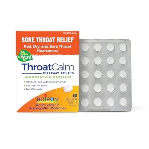 Boiron ThroatCalm Tablets for Sore Throat Relief