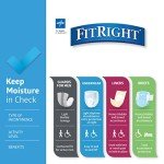 Medline FitRight OptiFit Extra+ Adult Diapers with leak stop guards, Disposable Incontinence Briefs with Taps, Moderate Absorbency, XX-Large, 60"-70", 20 Count