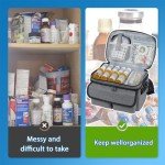 LEIKOLL Portable Medicine Storage Organizer Bag