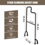 Cushore Adjustable Stair Climbing Assist Cane