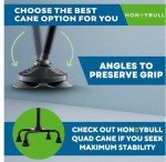 HONEYBULL Adjustable Folding Walking Cane - Black