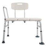 HOSKL Adjustable Tub Transfer Bench - Non-Slip Bath Chair