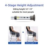 Adjustable 360° Swivel Shower Chair with Arms