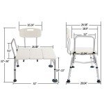 HOSKL Adjustable Tub Transfer Bench - Non-Slip Bath Chair