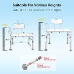 Heavy Duty Bathtub Transfer Bench with Back & Arms