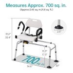 ELENKER Swivel Shower Chair with Safety Features