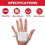 HEALQU 1000 Non-Woven 2x2" Gauze Pads