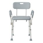 Medline Shower Chair with Padded Arms, Gray