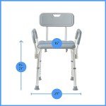 Medline Shower Chair with Padded Arms, Gray