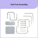 Medline Shower Chair with Padded Arms, Gray