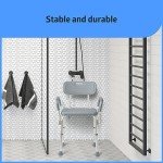Medline Shower Chair with Padded Arms, Gray
