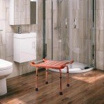 Adjustable Teak Shower Chair for Elderly & Disabled