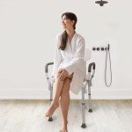 Vaunn Adjustable Shower Chair with Padded Arms