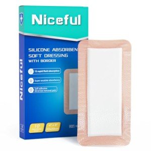 Silicone Super Absorbent Wound Dressing 4"x8