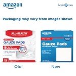 Amazon Basic Care Gauze Pads, 4x4 inches Sterile Medical Wound Dressing Sponges for Cleaning, Covering, & Cushioning Cuts & Minor Injuries, 50 Count (Pack of 1), (Previously All Health)