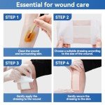 Silicone Super Absorbent Wound Dressing 4"x8