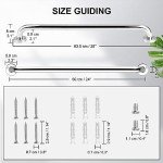 24" Stainless Steel Bathroom Grab Bar in Chrome