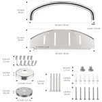 Chrome 18-inch Wall Mounted Safety Grab Bar