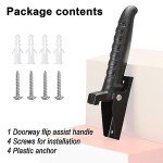 Folding Doorway Assist Handle - Flip Up Grab Bar