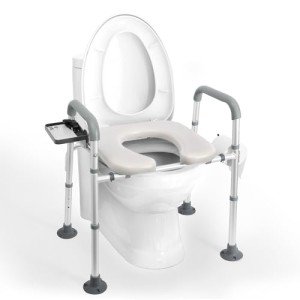 Adjustable Raised Toilet Seat with Handles 350lbs
