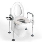 Adjustable Raised Toilet Seat with Handles 350lbs