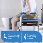 Adjustable Raised Toilet Seat with Handles, 450lbs