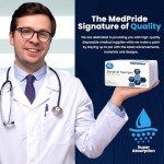 MED PRIDE 4”x 4” Gauze, 200 Surgical Sponges 12-ply Extra Absorbent | All-Gauze, Non-Sterile| Great for Wound Dressing, Prepping, Scrubbing & Cleaning| Essential First-Aid