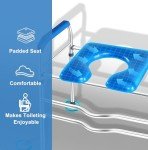 Adjustable Raised Toilet Seat with Handles, 450lbs