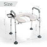 Adjustable Raised Toilet Seat with Handles 350lbs