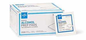 Medline Sterile Alcohol Prep Pads, Medium Size